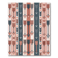 Neutral Tribal Arrows Heart Stripes Rug