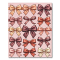 Elegant Pastel Bow Ribbon Grid Rug