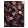 Deep Burgundy Geometric Hexagon Texture Rug