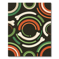 Midcentury Modern Bone Arched Abstract Rug