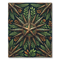 Ornate Bronze Star And Foliage Rug