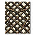 Geometric Coffee Brown Intersecting Lattice Rug