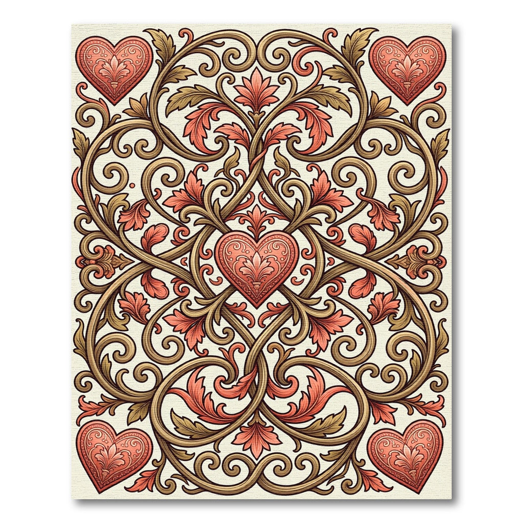 Crimson Heart Vine Flourish Rug