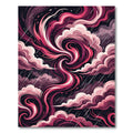 Crimson Swirl Stormy Cloudscape Rug