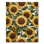 Radiant Golden Sunflower Botanical Garden Rug