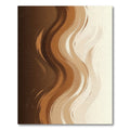 Abstract Wavy Neutral Earth Tone Rug