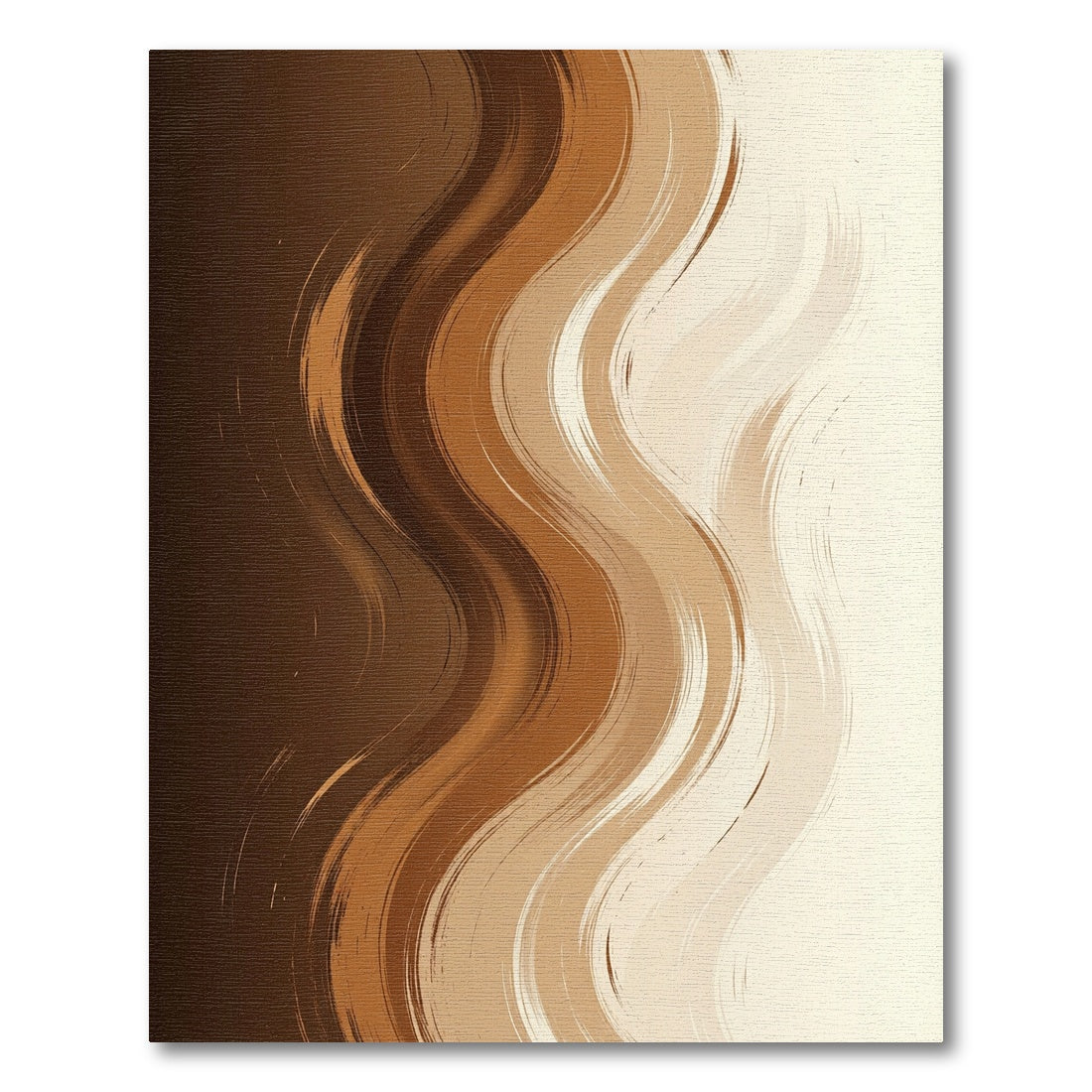 Abstract Wavy Neutral Earth Tone Rug
