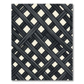 Charcoal Grey Intersecting Grid Weave Rug