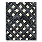 Charcoal Grey Intersecting Grid Weave Rug