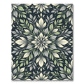 Ethereal Sage Botanical Floral Symmetry Rug