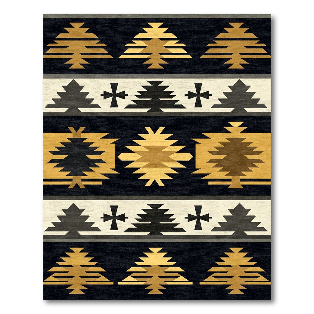 Golden Abstract Geometric Fireplace Rug