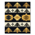 Golden Abstract Geometric Fireplace Rug