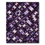 Purple Desert Cactus Tribal Cross Rug