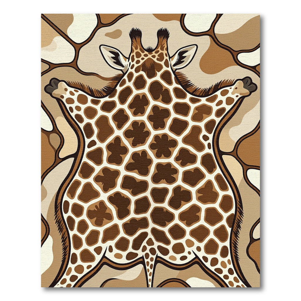 Neutral Giraffe Spot Abstract Rug