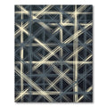 Modern Crosshatch Geometric Grid Rug