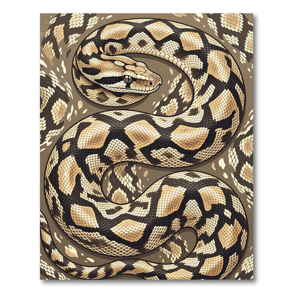 Sinuous Serpent Diamond Scale Earthy Accents Rug