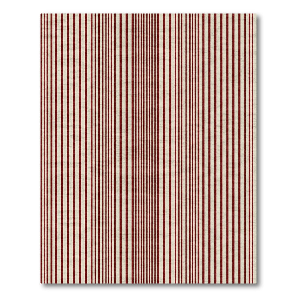 Crimson Cream Vertical Stripe Rug