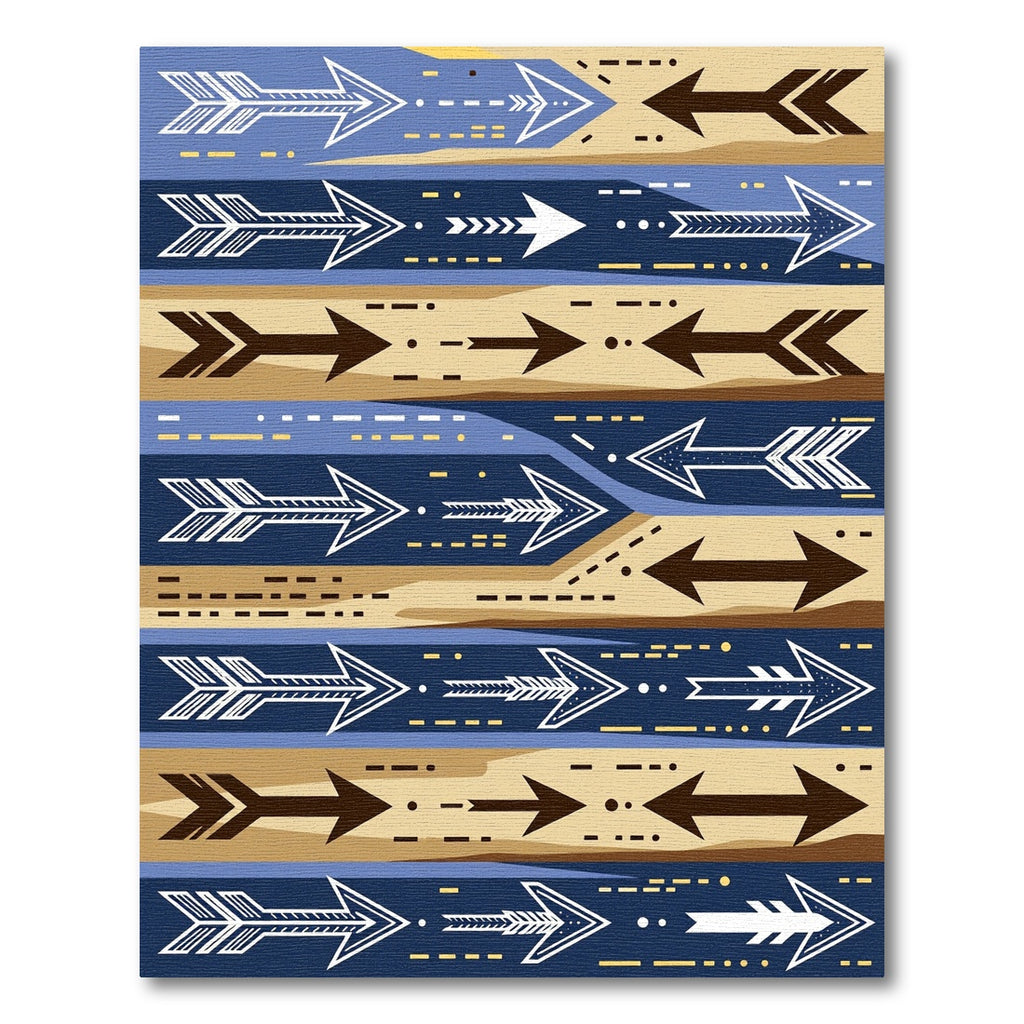 Bold Tribal Arrow Directional Design Rug