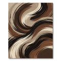 Earthy Swirl Abstract Brushstroke Rug