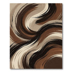 Earthy Swirl Abstract Brushstroke Rug