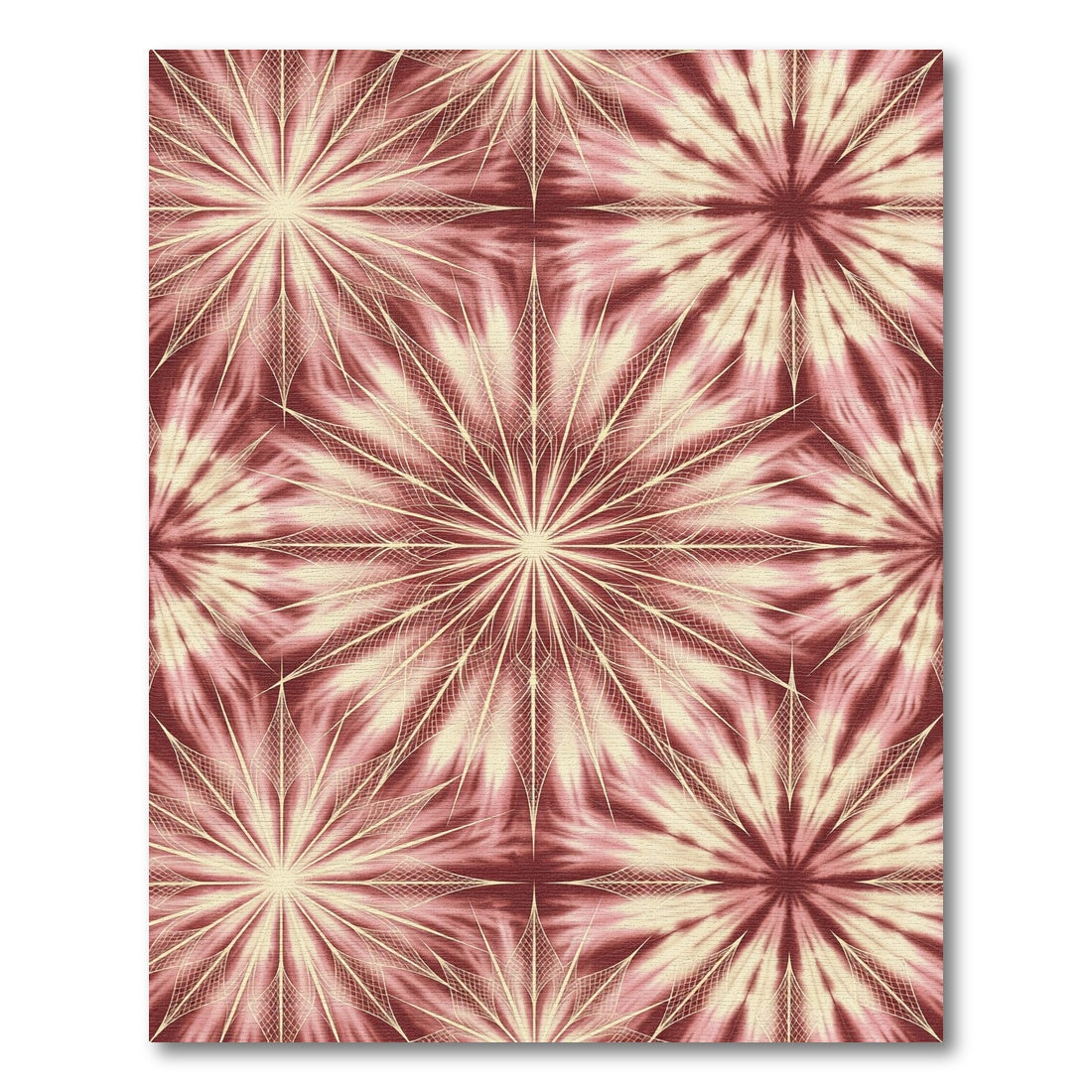 Radiant Crimson Starburst Medallion Rug