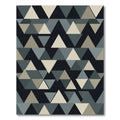 Modern Geometric Triangle Gray Monochrome Area Rug