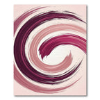 Modern Deep Burgundy Spiral Abstract Swirl Rug