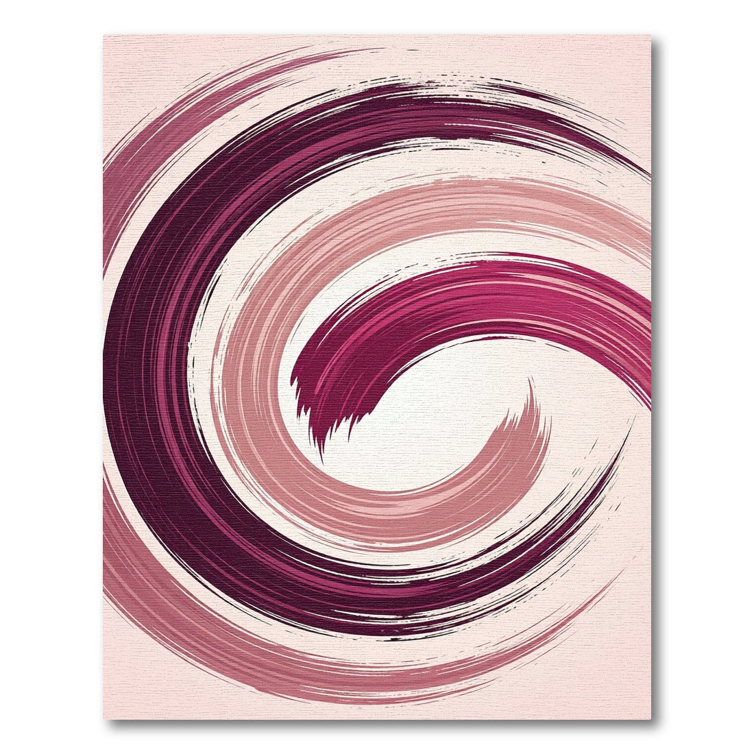 Modern Deep Burgundy Spiral Abstract Swirl Rug
