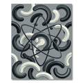 Monochromatic Atom Orbit Swirl Rug