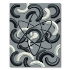Monochromatic Atom Orbit Swirl Rug