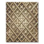 Golden Lattice Art Deco Geometric Rug