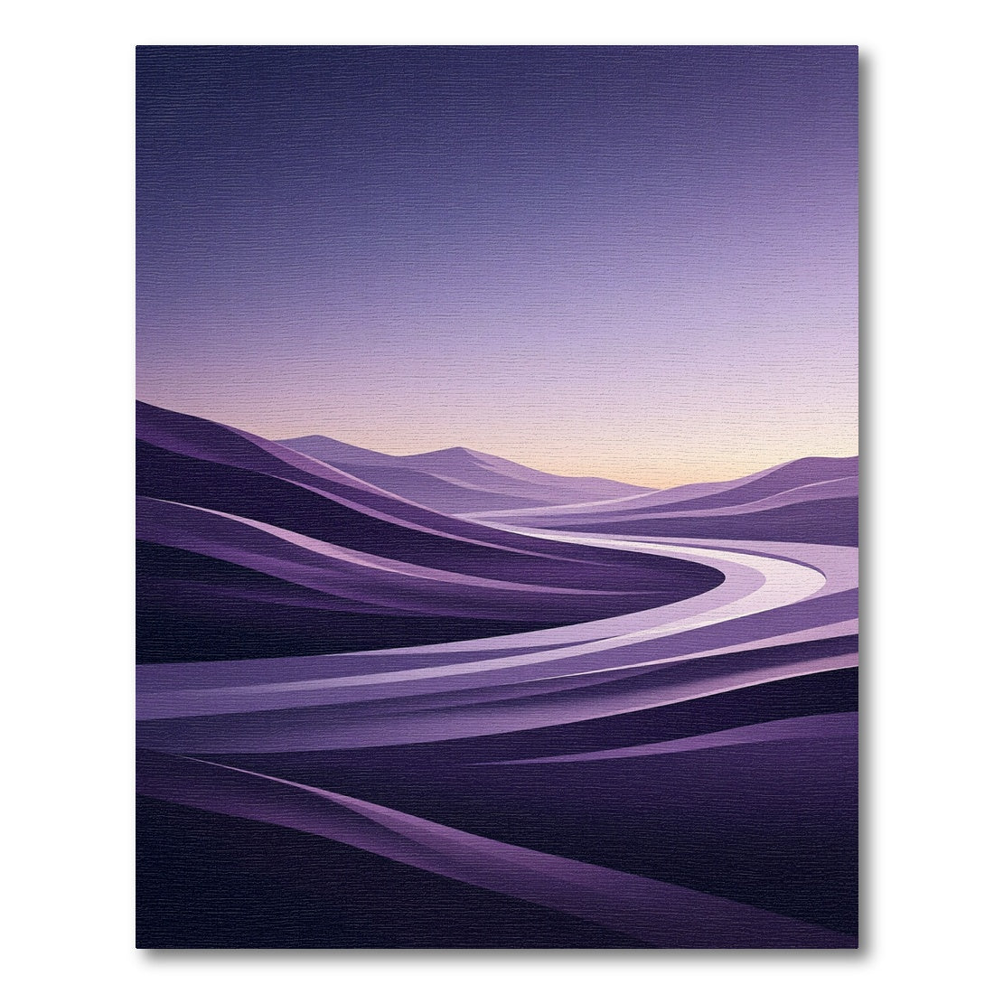 Purple Swirl Gradient Landscape Rug