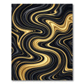 Elegant Golden Liquid Flow Swirls Rug
