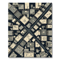 Modern Architectural Aerial Cityscape Grid Rug
