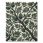 Elegant Verdant Forest Branch Canopy Rug