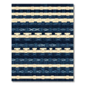 Midnight Navy Indigo Woven Linear Grid Rug