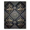 Gold Fish Inlaid Arabesque Rug