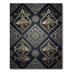 Gold Fish Inlaid Arabesque Rug