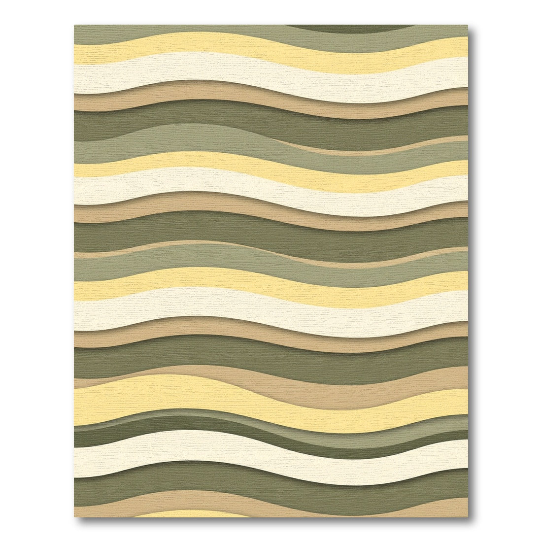 Earthy Tones Wavy Stripes Rug