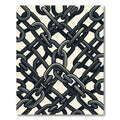 Dark Industrial Interlocking Iron Chain Link Rug