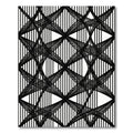 Monochrome Abstract Geometric Intersecting Linear Rug