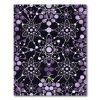 Violet Atom Starburst Network Rug