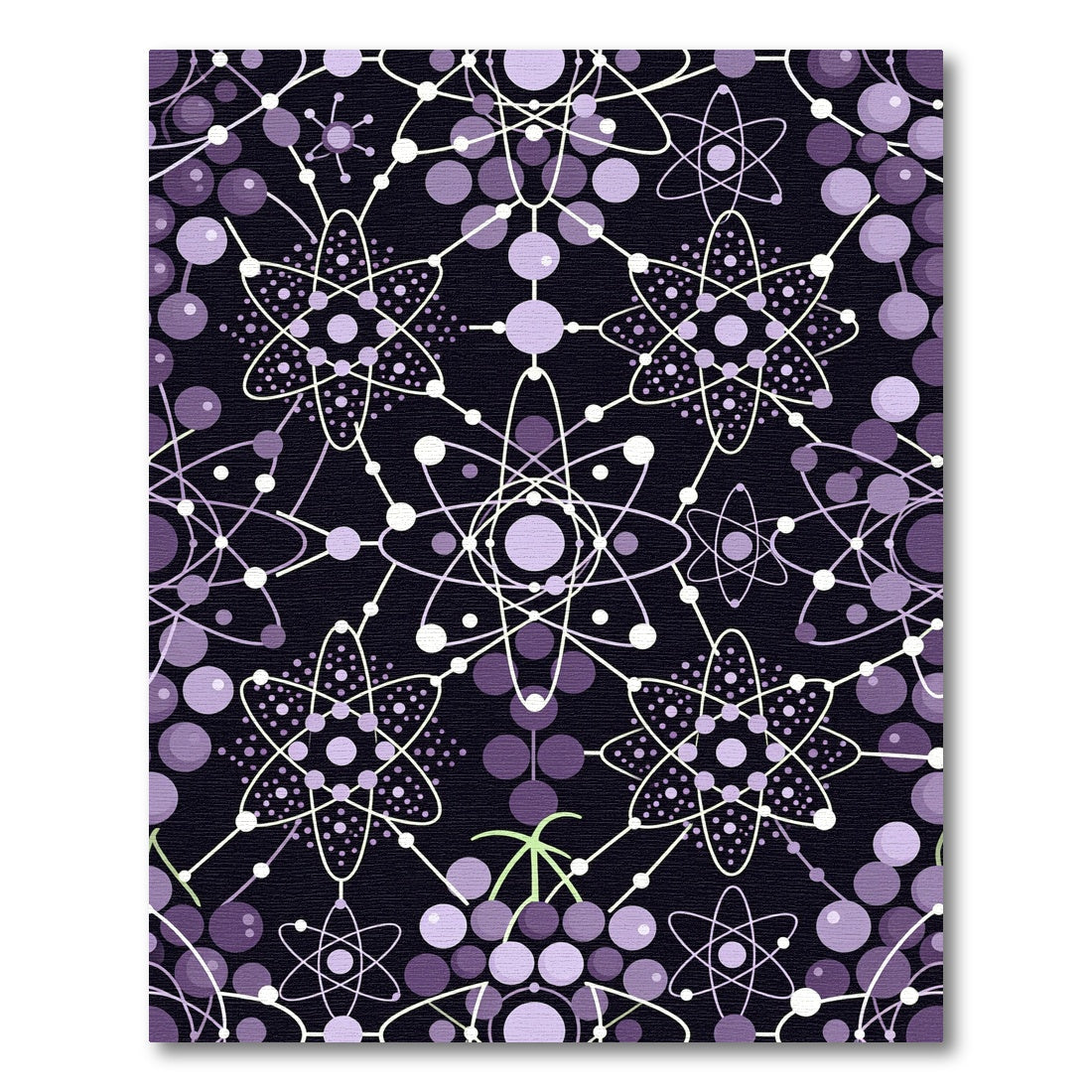 Violet Atom Starburst Network Rug