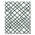 Modern Forest Green Skewed Grid Rug