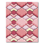 Soft Pink Cloud Repeating Geometric Rug