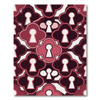 Crimson Keyhole Clover Pattern Rug