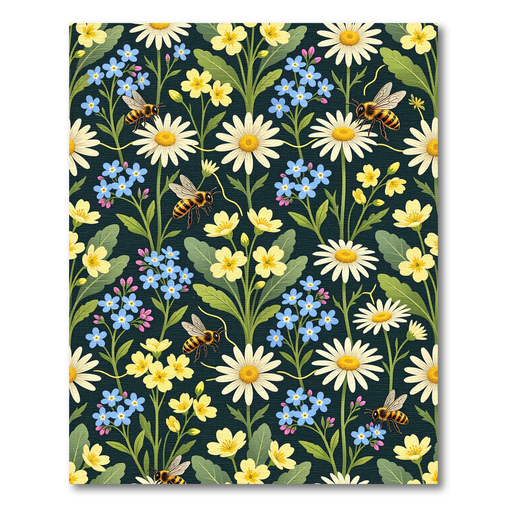Honey Bee and Wildflower Meadow Rug