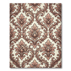 Elegant Beige Rose Acanthus Scroll Rug