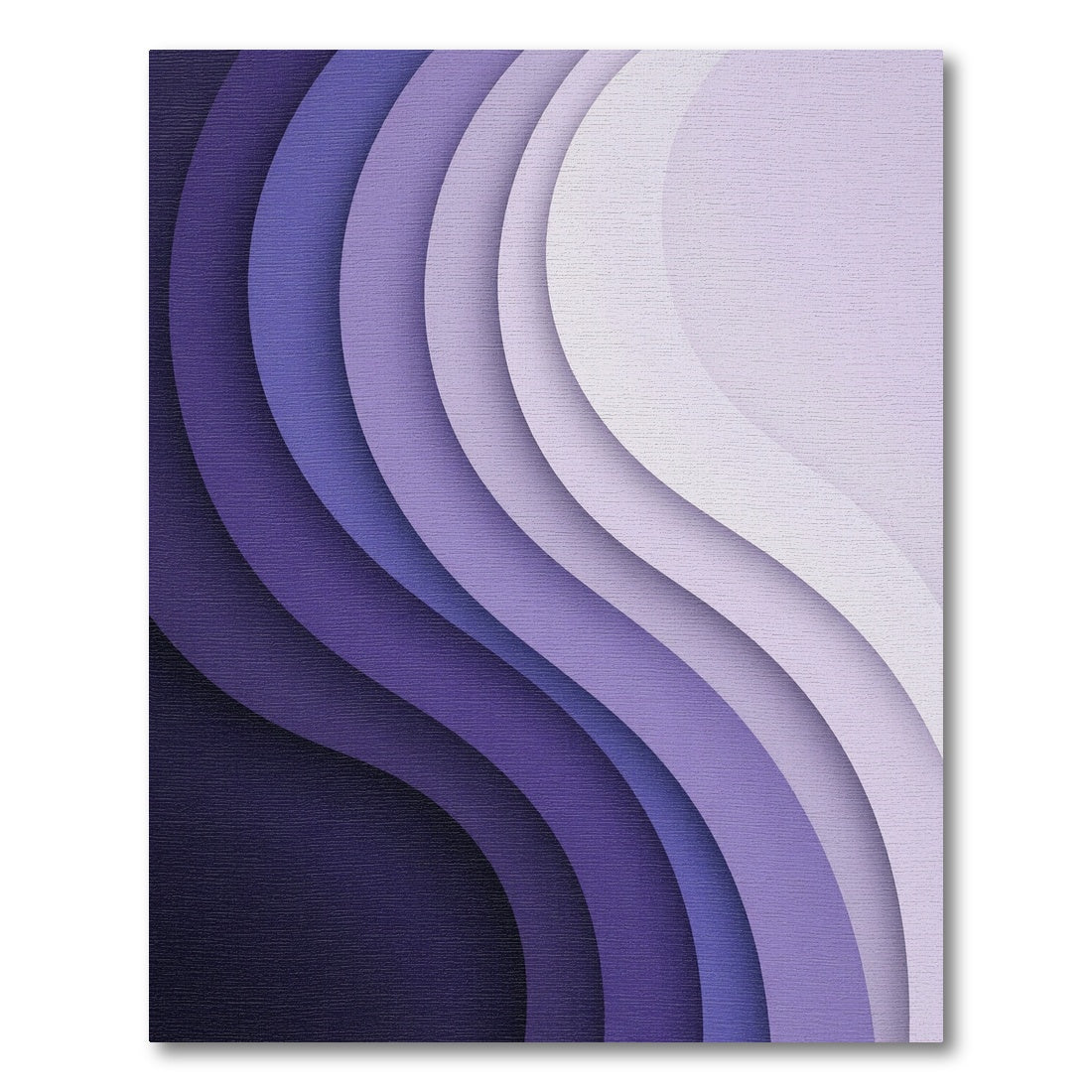 Modern Ombre Layered Violet Wave Rug