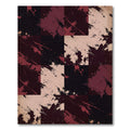 Crimson Black Splatter Check Rug